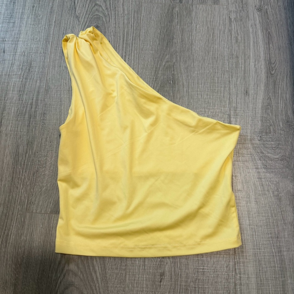 Yellow One-Shoulder Top